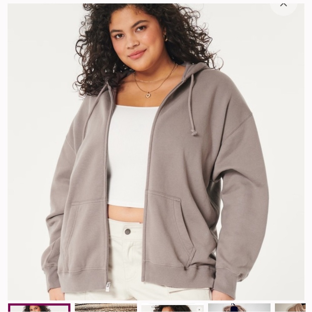 Hollister Brown Oversized Hoodie